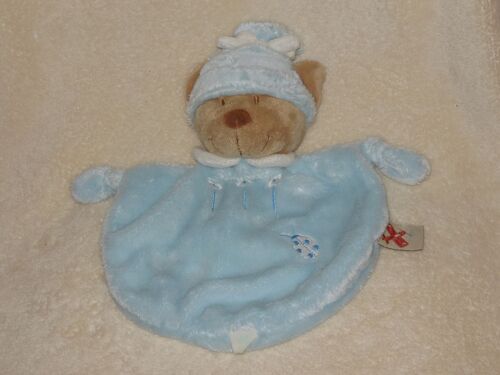 Doudou Ours Bleu Coccinelle Nicotoy
