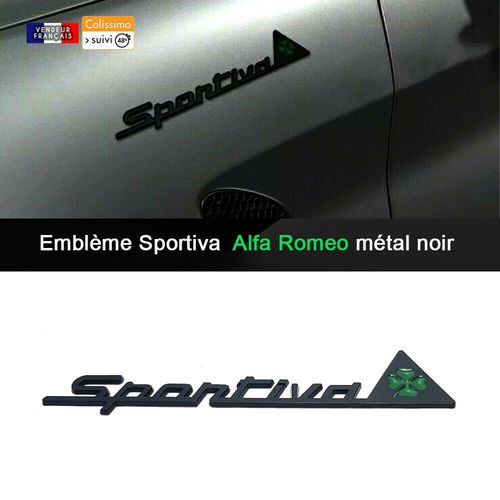 Emblème Sportiva Trèfle Coffre Ailes Noir 145x28 Mm Alfa Romeo 147 159