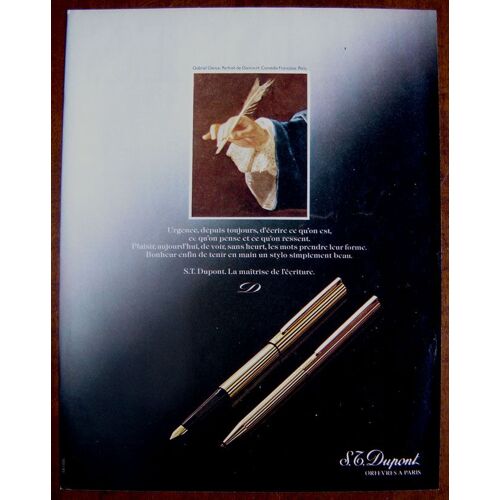 Publicité Papier - Stylos S.T. Dupont De 1981