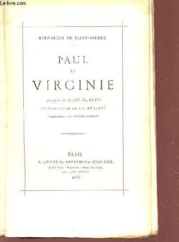 Paul Et Virginie - 3 Eaux-Fortes De Fr. Regamey /Collection  Bibliotheque De Luxe (1er Volume).