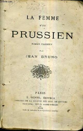 La Femme D'un Prussien / Roman Parisien.