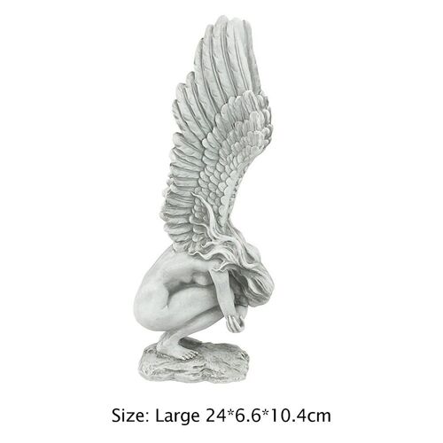 Statue Vintage D'ange Commémoratif,, Statue De Compensation, Artisanat En Résine, Sculpture D'ailes D'ange, Figurine De Jardin En Plein Air, Décoration Artisanale