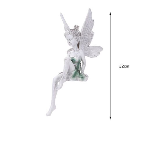 Sculpture D'ange Féerique De Fleurs, Ornement De Jardin, Tudor Turek Assis, Statue En Résine, Figurines D'aménagement Paysager, Artisanat De La Maison