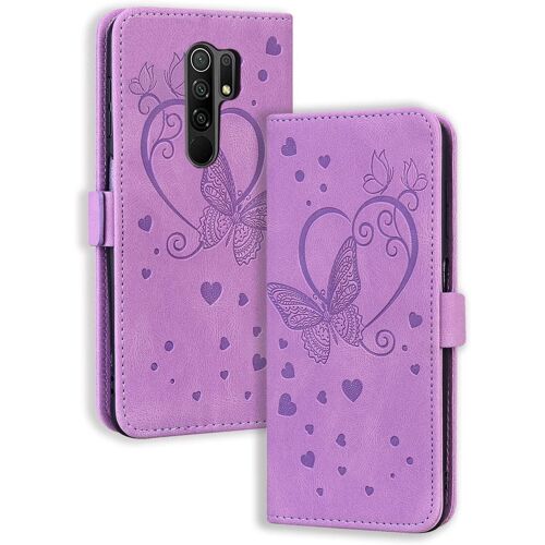 Coque pour Xiaomi Redmi 9, de Xiaomi Redmi 9, Flip Case en Protecion pour Redmi 9 6,53 Pouces, Violet