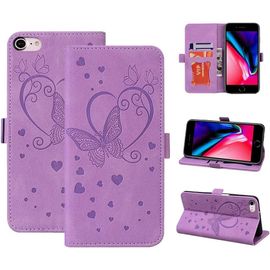Coque Iphone Se 2022 5g, Coque Iphone Se 2020, Coque Iphone 8, Iphone 7, Flip Case Pour Iphone 7/8/Se 2/Se 3, Violet