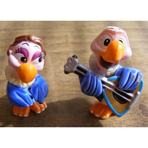 2 Figurines Oiseaux Bec Orange Kinder Ferrero 1998
