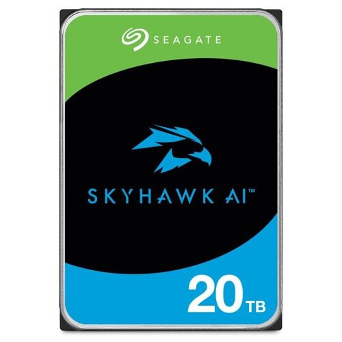 Seagate SkyHawk AI ST20000VE004 - Disque dur - 20 To - interne - 3.5" - SATA 6Gb/s - mémoire tampon : 512 Mo - avec 3 ans de Seagate Rescue Data Recovery