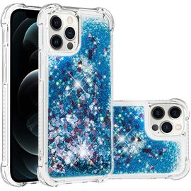 Coque Pour Apple Iphone 12 Pro, Coin Airbag Antichute Sables Mouvants Coque Tpu Bumper Sparkle Case Apple Iphone 12 Pro. Ybw Love Blue