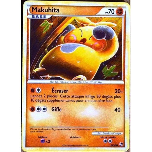 Carte Pokémon 55/90 Makuhita 70 Pv Hs Indomptable Neuf Fr
