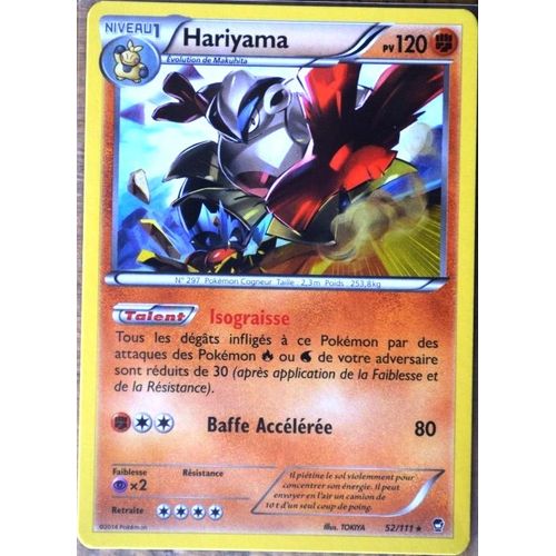 Carte Pokémon 52/111 Hariyama 120 Pv Rare Xy03 Xy Poings Furieux Neuf Fr