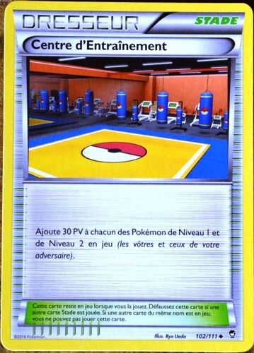 Carte Pokémon 102/111 Centre D'entrainement Xy03 Poings Furieux Neuf Fr