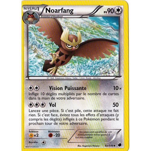 Carte Pokémon Noarfang 90 Pv 92/116 Glaciation Plasma Neuf Fr