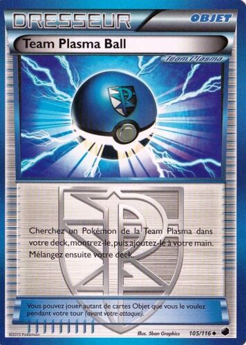 Carte Pokémon Team Plasma Ball 105/116 Glaciation Plasma Neuf Fr