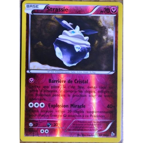 Carte Pokémon 68/106 Strassie 70 Pv - Holo Reverse Rare Xy Étincelles Neuf Fr