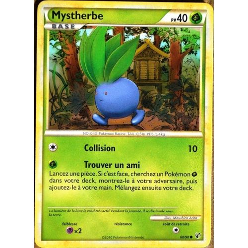 Carte Pokémon 60/90 Mystherbe 40 Pv Hs Indomptable Neuf Fr