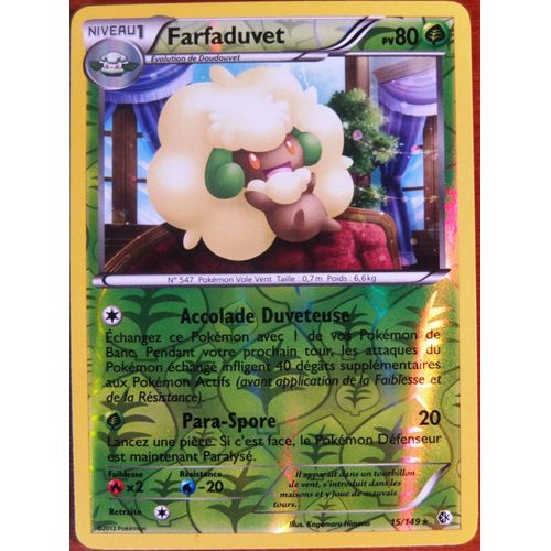 Carte Pokemon Frontières Franchies - Farfaduvet 80 Pv - 15/149 Rare Reverse
