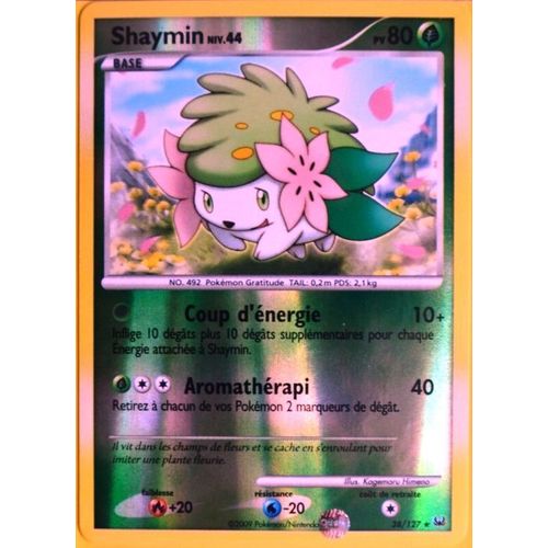 Carte Pokémon 38/127 Shaymin 80 Pv - Reverse Série Platine  Neuf Fr