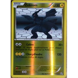 Carte Pokémon 47/114 Zekrom 130 Pv - Reverse Noir & Blanc Neuf Fr