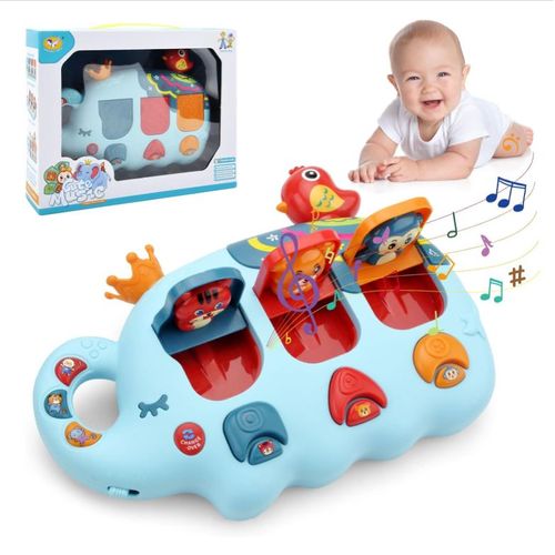 Montessori - Jouet musical pour bébé - Jouet pop-up pour bébé de 1, 2, 3 ans, cadeaux pour enfants de 6, 12, 18, 24, 36 mois - Pour fille et garçon
