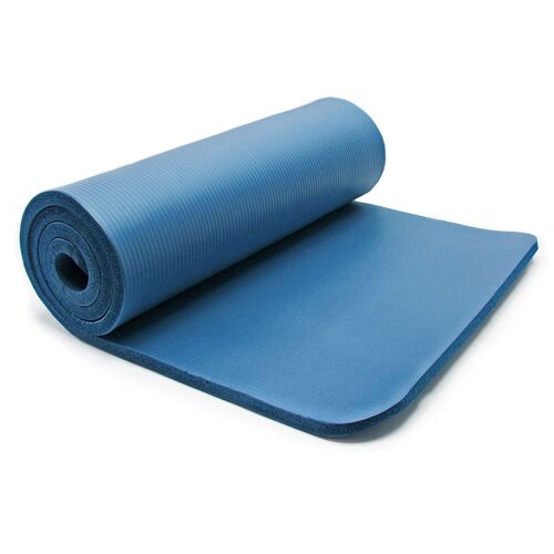 Tapis De Yoga 190 X 100 X 1,5 Cm Physio Fitness Aérobic Gym Antidérapante Extra Épais Bleu Helloshop26 16_0001547