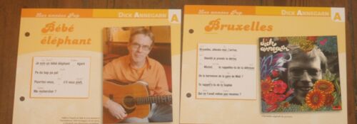 Lot De 2 Fiches Chansons Atlas Graeme Allwright : La Petite Route Et Dommage