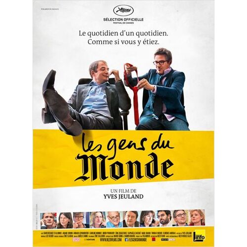 Les Gens Du Monde  -Véritable Affiche De Cinéma Pliée - Format 120x160 Cm- De Yves Jeuland Avec Didier Pourquery, Abel Mestre, Thomas Wieder, Raphaëlle Bacqué, Ariane Chemin, Arnaud Leparmentier- 2014