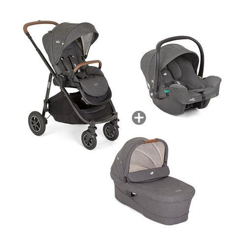 Poussette Trio Versatrax + Nacelle Ramble Xl + Coque I-Snug 2 Shell Gray - Gris