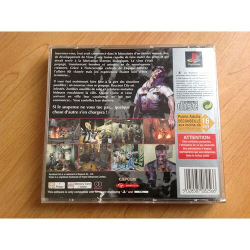 Jeu Resident Evil 2 Platinum PS1 - Version PAL Française Avec Notice - Bon État