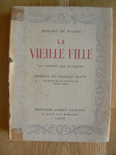 La Vieille Fille Le Cabinet Des Antiques Dessins De Charles Genty Editions Albert Guillot 1950