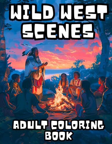 Wild West Scenes Adult Coloring Book: 40 Pages Of Relaxing And Creative Coloring Featuring Historic Wild West Scenes For Stress Relief And Enjoyment (Simona Olson Coloring Series)