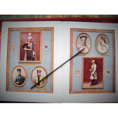 Gravure (De 1918-1920) D'après Des Clichés De Manuel Et Chusseau Flaviens Du Roi Pierre De Serbie, Ses Fils, Le Roi Nicolas De Montenegro, La Reine Milena, Le Prince Héritier Danilo (Guerre 1914-1918)
