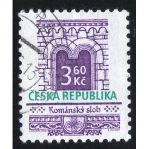 République Tchèque 1995 Oblitéré Rond Used Stamp Fenêtre Architecture Style Roman Romanesque