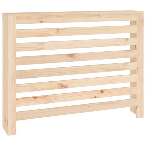 Cache-Radiateur Avec Design De Flux D'air Thermique & Étagère 108,5x19x84 Cm Bois Massif Pin