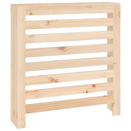 Cache-Radiateur Avec Design De Flux D'air Thermique & Étagère 79,5x19x84 Cm Bois Massif Pin