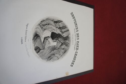 Gravure Ancienne Originale Pyrénées Souvenirs Eaux-Chaudes