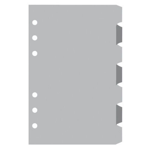 Exacompta 14222 Recharge Intercalaires De Couleur Pour Organiseur Exatime 14 Jeu De7 Intercalaires Gris