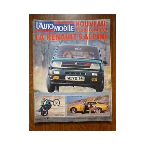 L'automobile N358 La Renault 5 Alpine Mensuel Avril 1976