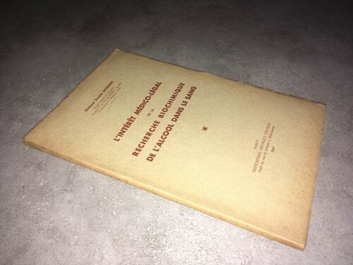 Lecoanet Interet Medico Legal Recherche Biochimique Alcool Dans Sang