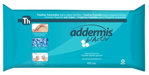 Indasec Addermis Biactiv Lingettes Humides Pour Adultes 60 Unités 