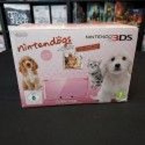 Console Nintendo 3ds Rose Corail Avec Nintendogs Cats Golden Retriever Ses Nouveaux Amis Dition Limit E