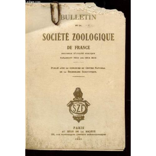 Bulletin De La Societe Zoologique De France - Etude De La Reconstitution Des Teguments Larvaires Chez Locusta Migratoria Du Stade Iv - Interference Avec La Mue.