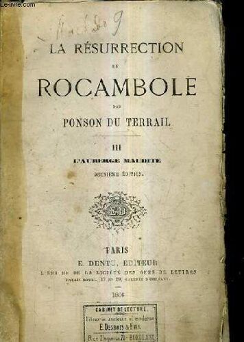 La Resurrection De Rocambole - Tome 3 : L'auberge Maudite / 2e Edition.