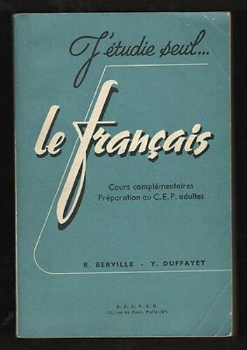 Berville Duffayet J'etudie Seul Le Francais