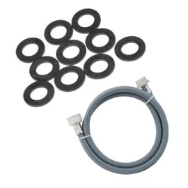 Tuyau d'arrivée d'eau universel livré avec les joints 20/27 avec raccords droits (L3500mm 3/4 F x 3/4 M) Lave-linge (3666356333475 )