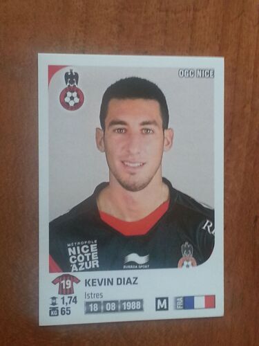 Image N°278 Panini Foot 2012 2013 -Kevin Diaz -Nice-