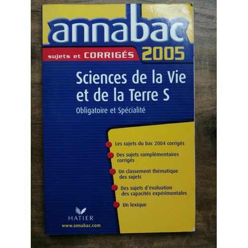 Annabac Sciences De La Vie Et De La Terre S Obligatoire Et Spécialité