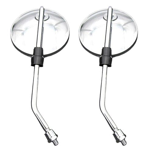 Qx Motorcycle Side Rearview Mirrors Mount With 8mm Adapter For Mountain Bike/ Electric Bicycle/ Moped/ Dirt Bike
