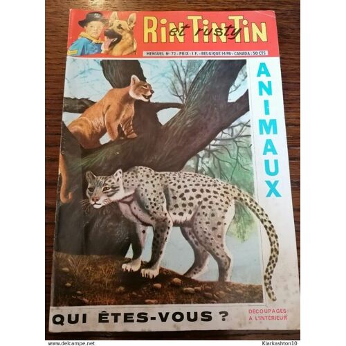 Rin Tin Tin Et Rusty N72 Animaux Qui Êtes Vous Février 1966