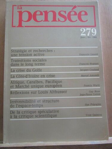 La Pensée N279 Janvier Février 1991
