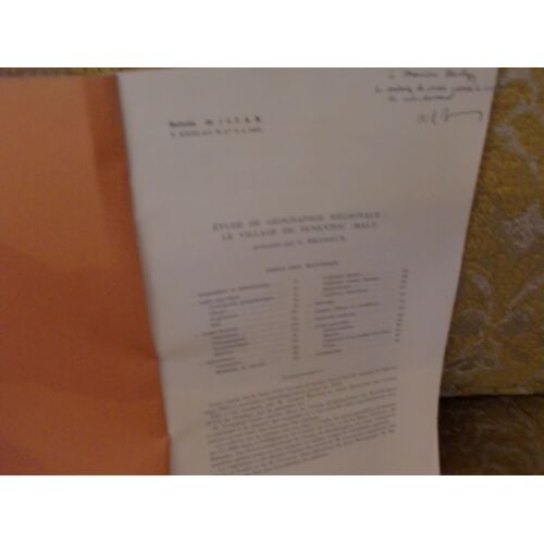 Etude De Geographie Regionale: Le Village De Tenentou Au Mali .